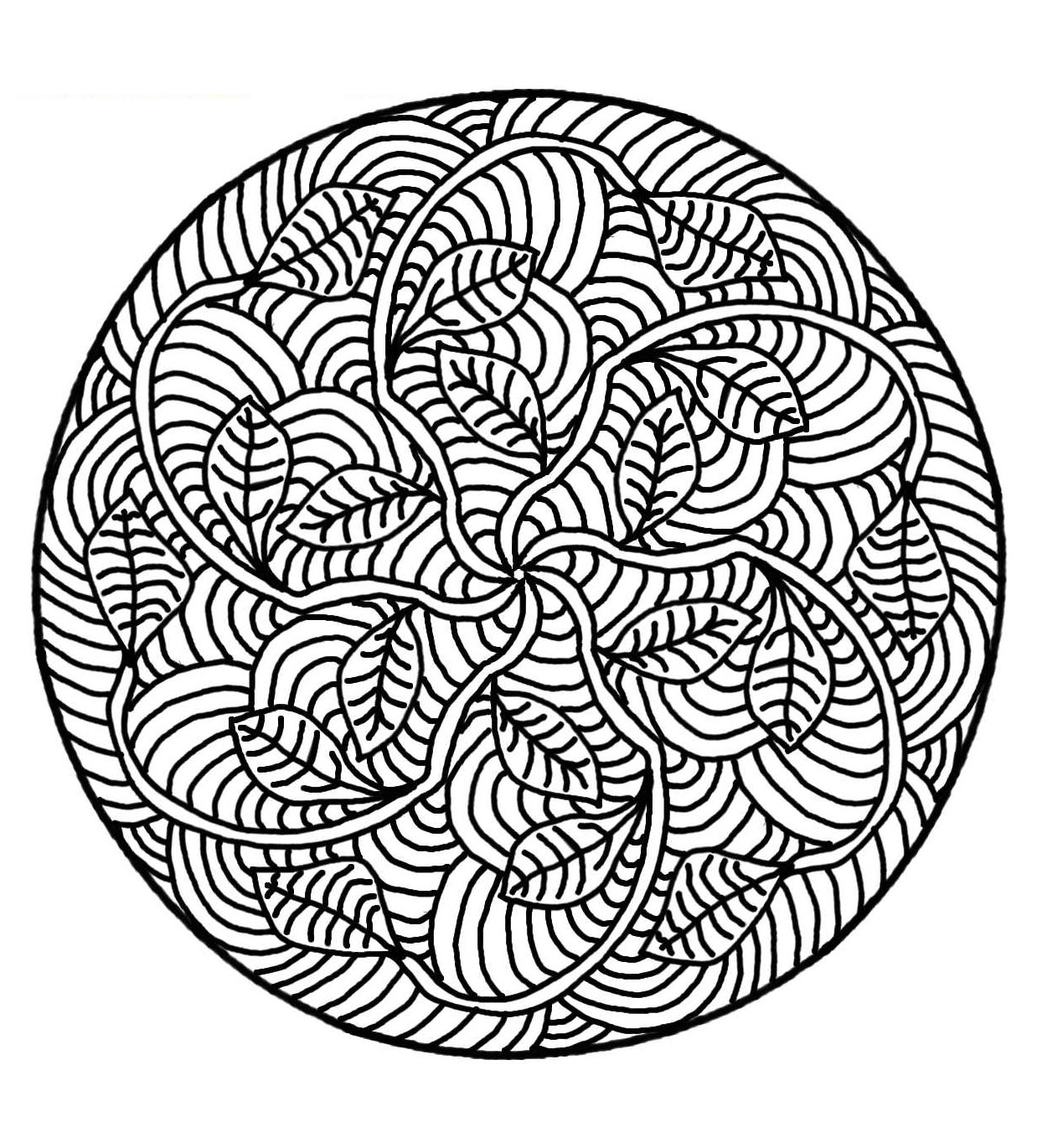  Mandala zum ausmalen - Difficult Mandalas (for adults) Illustration 